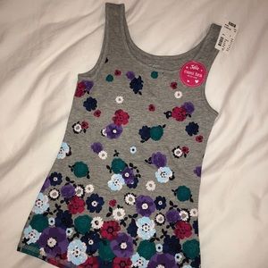 NWT Justice tank w/cami bra girls size 8